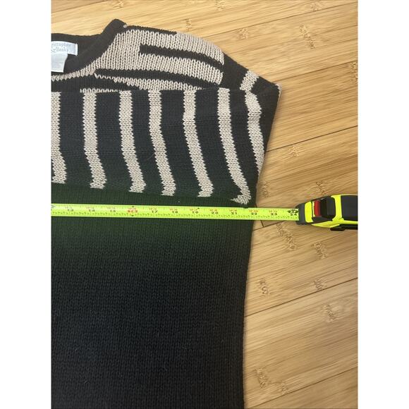 Silk/Cotton Striped Soft Knit Sweater Timeless Basic Sz L - Picture 5 of 7